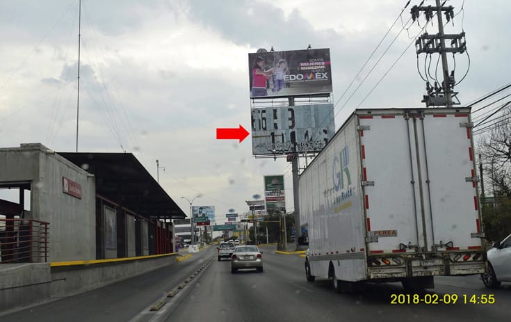 Espectacular MEX014P2 en Unidad Habitacional Conjunto Brillante, Tultitlán, Estado de México de One Marketing
