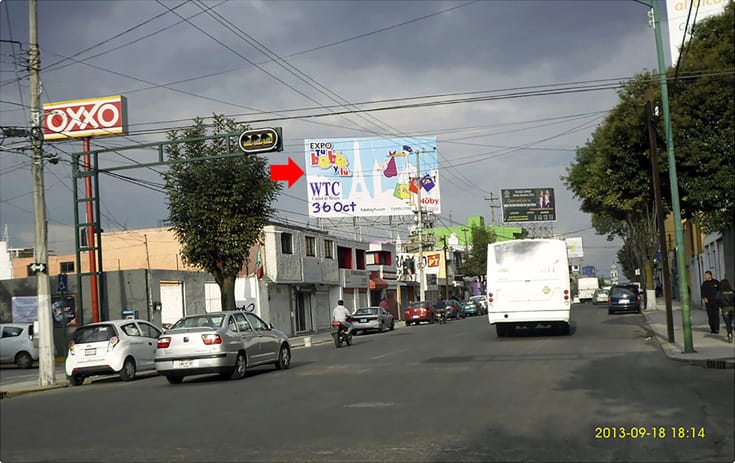 Espectacular MSMEX014S1 en Av. Morelos Poniente #1302, San Bernardin, Toluca de One Marketing