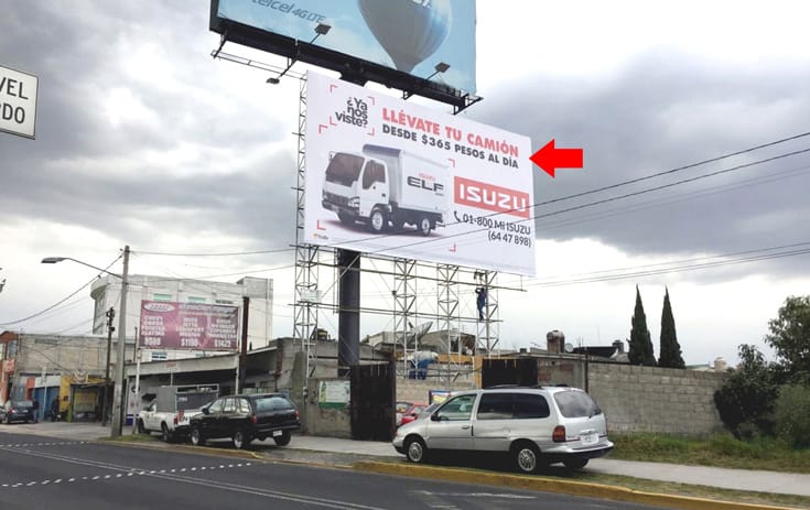 Espectacular MSMEX017O1 en Santa Ana Tlapaltitlán, Toluca, Estado de México de One Marketing