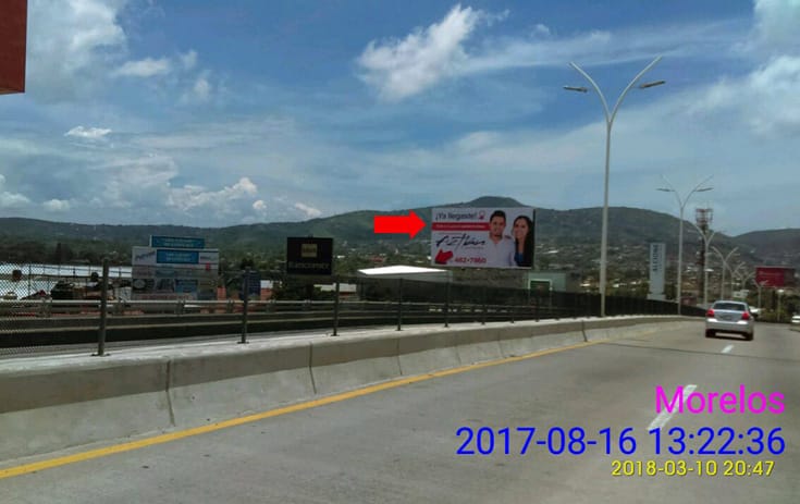 Espectacular MSMOR008P1 en Apatlaco Tejalpa, Cuernavaca, Morelos de One Marketing