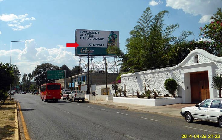 Espectacular MSOAX008O1 en Carr. Internacional Cristóbal Colón #64, Fracc. Itandehui, Oaxaca de One Marketing