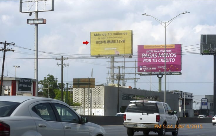Espectacular NVL022P1 en Monterrey, Nuevo León de One Marketing