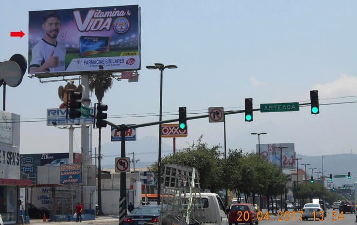 Espectacular NVL044N1 en Venustiano Carranza #813, Centro, Monterrey de One Marketing