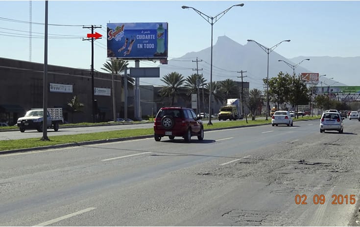 Espectacular NVL060N1 en Carr. Monterrey Miguel Alemán Km. 16.5, El Milagro, Apodaca de One Marketing