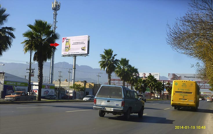 Espectacular NVL098O1 en Av. Miguel Alemán #130, Benito Juárez, Monterrey de One Marketing