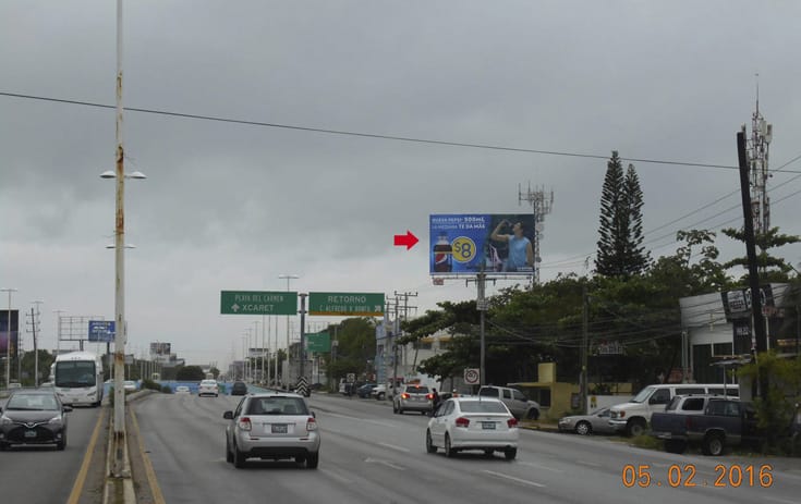 Espectacular QTR021N1 en Ejido Alfredo Bonfil, Cancún de One Marketing