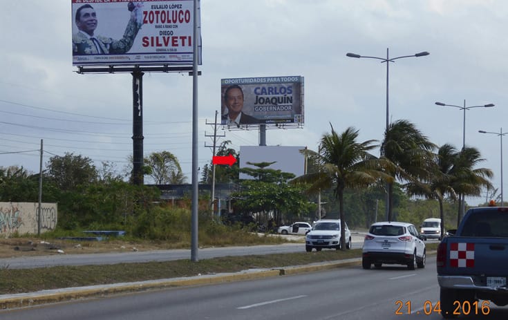 Espectacular QTR039N1 en Alfredo B Bonfil, Cancún, Quintana Roo de One Marketing