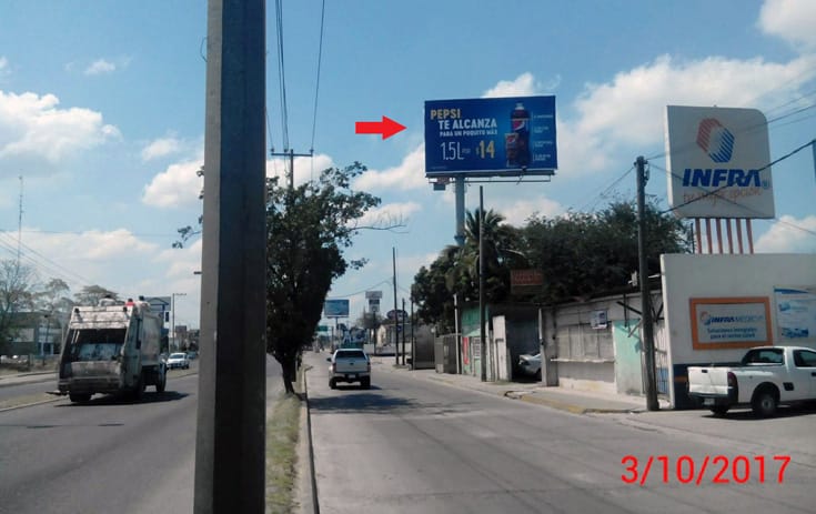 Espectacular TAB028N1 en Miguel Hidalgo, Villahermosa de One Marketing