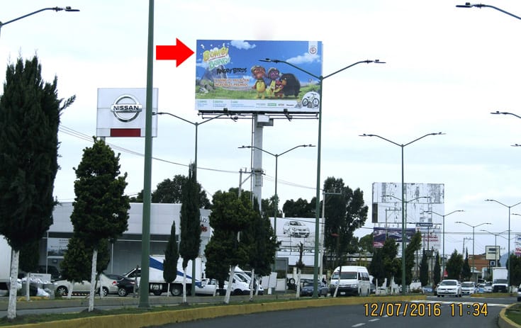 Espectacular MEX102O1 en Blvd. Cuauhtémoc Km. 38.5, Granjas Chalco, Chalco de One Marketing