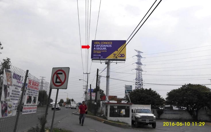 Espectacular MEX110N1 en Ejidos El Vergel, Cuautitlán Izcalli de One Marketing