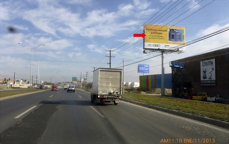 Espectacular NVL060S1 en Carr. Monterrey Miguel Alemán Km. 16.5, El Milagro, Apodaca de One Marketing