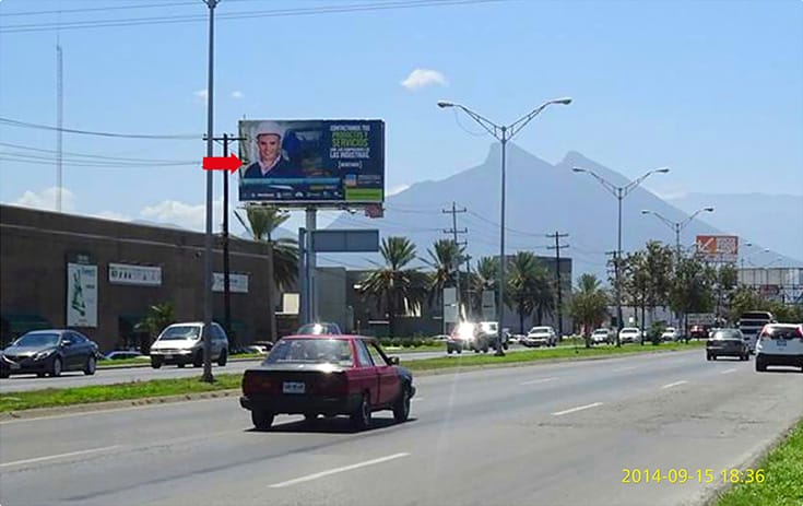 Espectacular NVL079N1 en Carr. Monterrey Miguel Alemán Km. 16.5 Bis, El Milagro, Apodaca de One Marketing