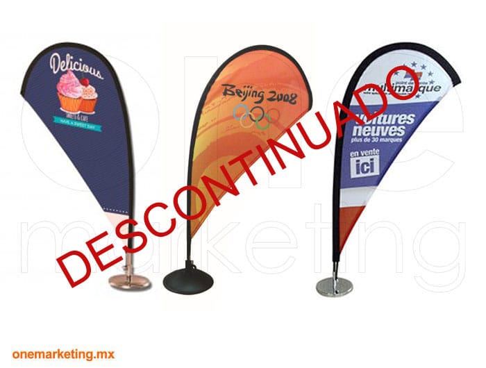 Bandera Mini Table de Fibra de Carbón código OM-BD-34 de One Marketing Stands y Displays