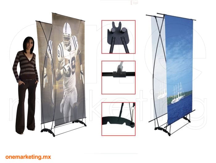 Display tipo Banner Twin OM-OB-26 de One Marketing Expo Stands y Displays