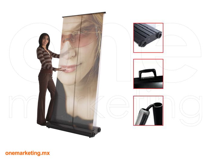 Roll up Exterior de Aluminio código OM-RU-5 de One Marketing Stands y Displays