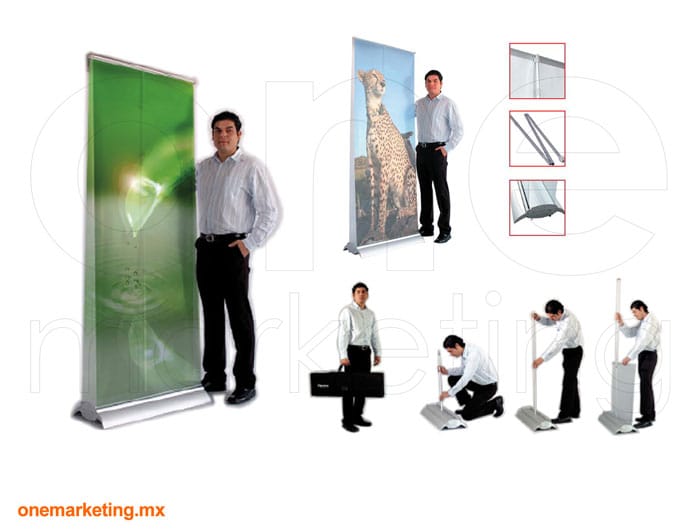 Roll Up Reforzado de Aluminio código OM-RU-2 de One Marketing Stands y Displays